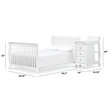 DaVinci Kalani Full-Size Pine Wood Bed Conversion Kit In White