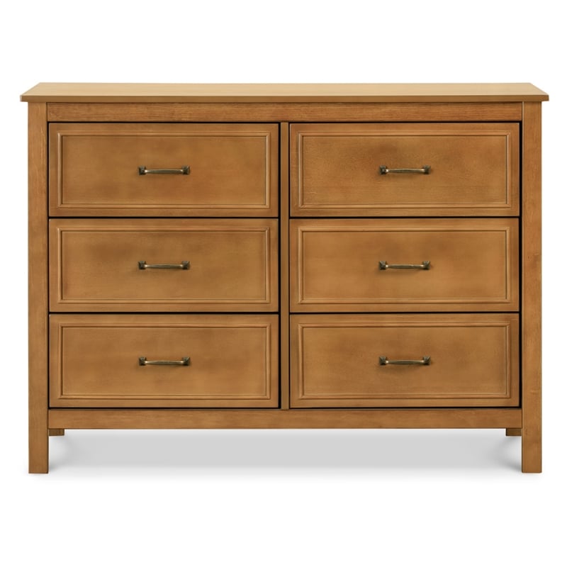 DaVinci Charlie 6-Drawer Pine Wood Double Dresser In Chestnut