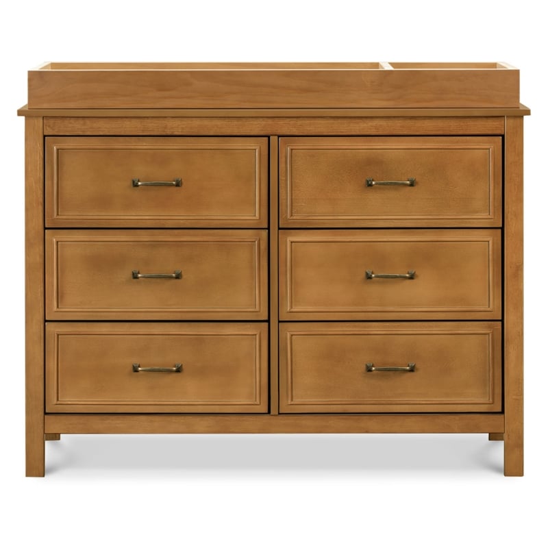 DaVinci Charlie 6-Drawer Pine Wood Double Dresser In Chestnut