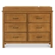 DaVinci Charlie 6-Drawer Pine Wood Double Dresser In Chestnut