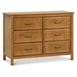 DaVinci Charlie 6-Drawer Pine Wood Double Dresser In Chestnut