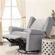 DaVinci Hayden Polyester Fabric Recliner and Swivel Glider in Misty Gray