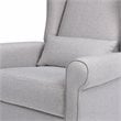 DaVinci Hayden Polyester Fabric Recliner and Swivel Glider in Misty Gray