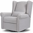 DaVinci Hayden Polyester Fabric Recliner and Swivel Glider in Misty Gray