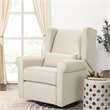 DaVinci Hayden Polyester Fabric Recliner and Swivel Glider in Natural Oat
