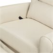DaVinci Hayden Polyester Fabric Recliner and Swivel Glider in Natural Oat