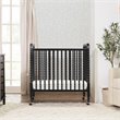 DaVinci Jenny Lind Pine Wood 3-in-1 Convertible Mini Crib in Ebony