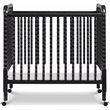 DaVinci Jenny Lind Pine Wood 3-in-1 Convertible Mini Crib in Ebony