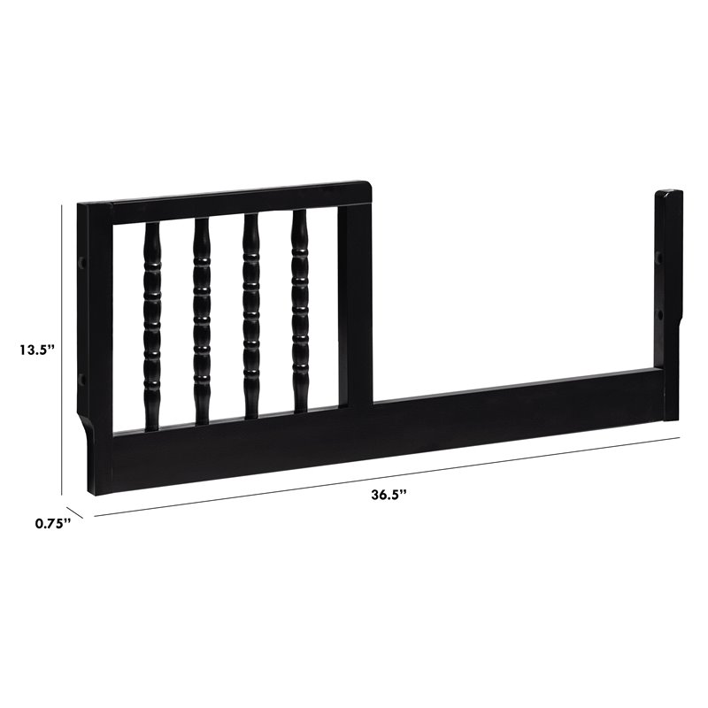 DaVinci Jenny Lind Pine Wood Mini Toddler Bed Conversion kit in Ebony