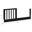 DaVinci Jenny Lind Pine Wood Mini Toddler Bed Conversion kit in Ebony