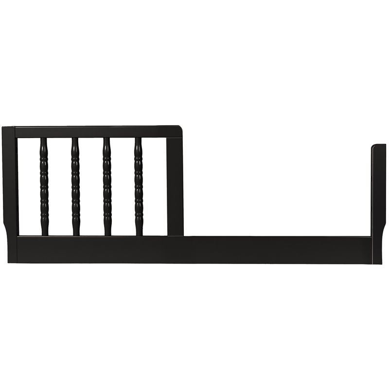 DaVinci Jenny Lind Pine Wood Mini Toddler Bed Conversion kit in Ebony