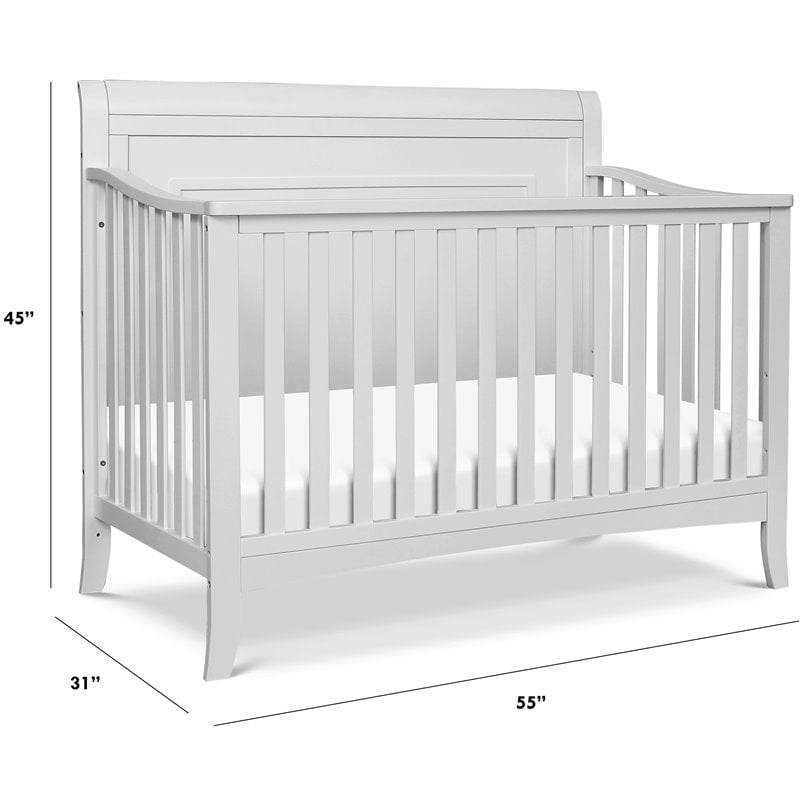 DaVinci Anders Pine Wood 4-in-1 Convertible Crib in Cloud Gray