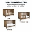 DaVinci Otto Pine Wood 3-in-1 Convertible Crib in Walnut