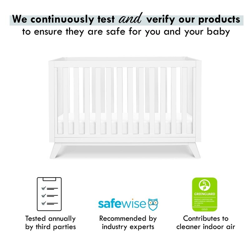 DaVinci Otto Pine Wood 3-in-1 Convertible Crib in White