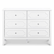 Davinci Chloe Regency 6-Drawer Modern Pine Wood and MDF Dresser in White