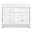 Davinci Chloe Regency 6-Drawer Modern Pine Wood and MDF Dresser in White
