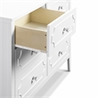 Davinci Chloe Regency 6-Drawer Modern Pine Wood and MDF Dresser in White