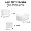 Davinci Charlie Pine Wood and MDF Folding Portable 3-In-1 Mini Crib in White