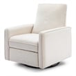 Davinci Penny Modern Polyester Fabric Recliner and Swivel Glider in Cream