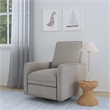 Davinci Penny Modern Polyester Fabric Recliner and Swivel Glider in Gray