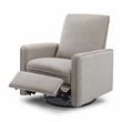 Davinci Penny Modern Polyester Fabric Recliner and Swivel Glider in Gray