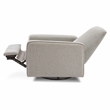 Davinci Penny Modern Polyester Fabric Recliner and Swivel Glider in Gray