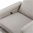 Davinci Penny Modern Polyester Fabric Recliner and Swivel Glider in Gray