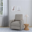 Davinci Penny Modern Polyester Fabric Recliner and Swivel Glider in Gray