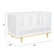 Davinci Marley Modern Pine Wood 3-In-1 Convertible Crib in White/Natural