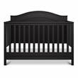 Davinci Charlie Modern Pine Wood and MDF 4-In-1 Convertible Crib in Ebony Black