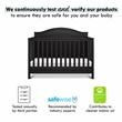 Davinci Charlie Modern Pine Wood and MDF 4-In-1 Convertible Crib in Ebony Black