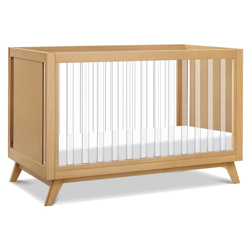 DaVinci Otto 3-in-1 Convertible Crib with Acrylic Slats in Light Brown