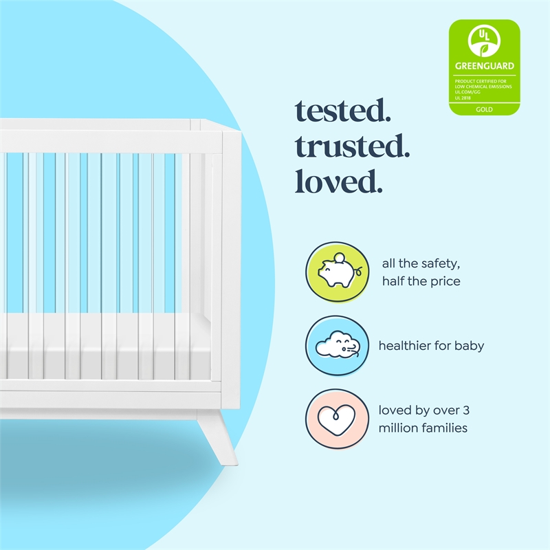 DaVinci Otto 3-in-1 Convertible Crib with Acrylic Slats in White