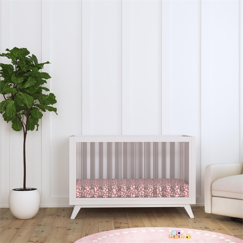 DaVinci Otto 3-in-1 Convertible Crib with Acrylic Slats in White
