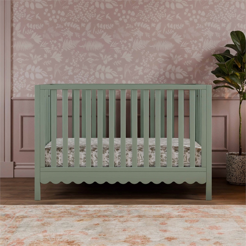 DaVinci Sammy Scallop 4-in-1  Convertible Crib in Green