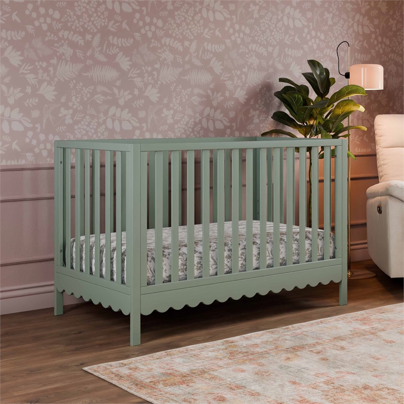 DaVinci Sammy Scallop 4-in-1  Convertible Crib in Green