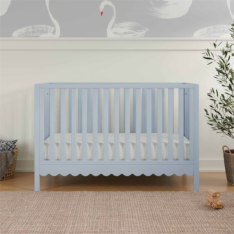 DaVinci Sammy Scallop 4-in-1  Convertible Crib in Light Blue