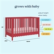 DaVinci Sammy Scallop 4-in-1  Convertible Crib in Red