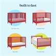 DaVinci Sammy Scallop 4-in-1  Convertible Crib in Red