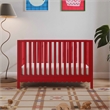 DaVinci Sammy Scallop 4-in-1  Convertible Crib in Red