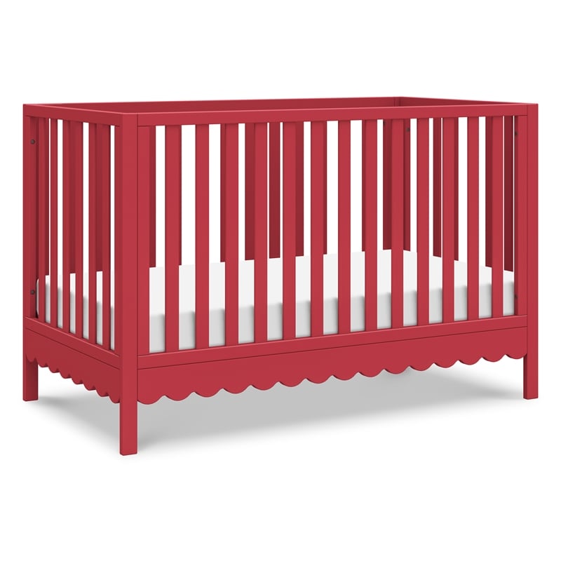DaVinci Sammy Scallop 4-in-1  Convertible Crib in Red