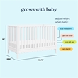 DaVinci Sammy Scallop 4-in-1  Convertible Crib in White