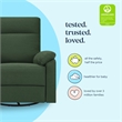 DaVinci Suzy Electronic Recliner and Swivel Glider/USB Charging Port in Green