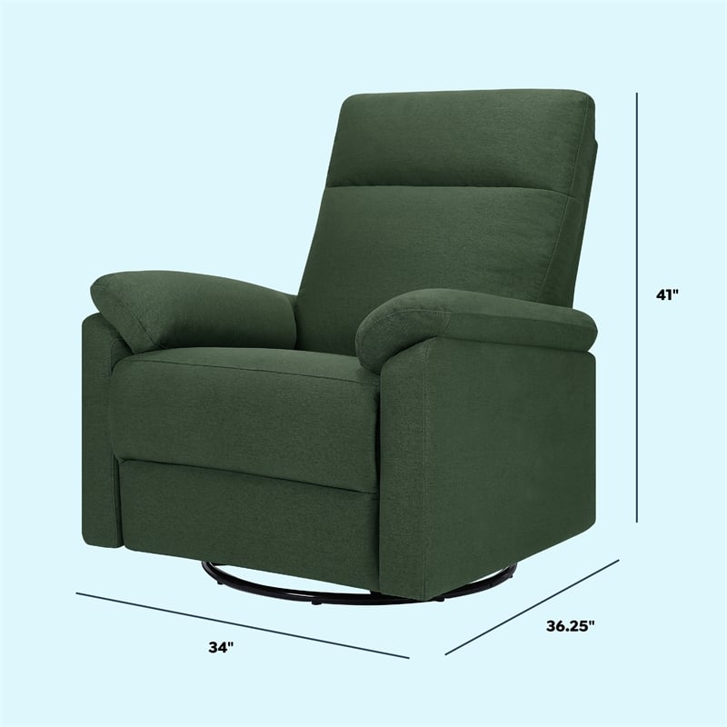 DaVinci Suzy Electronic Recliner and Swivel Glider/USB Charging Port in Green