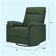 DaVinci Suzy Electronic Recliner and Swivel Glider/USB Charging Port in Green