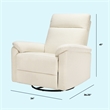 Suzy Electronic Recliner and Swivel Glider / USB Charging Port