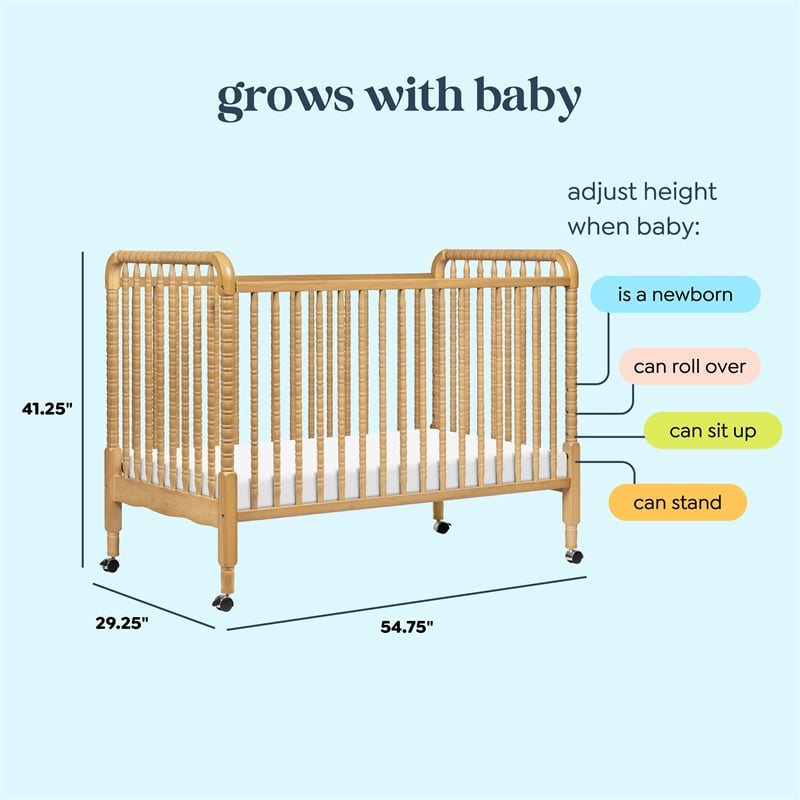 DaVinci Jenny Lind 3-in-1 Convertible Crib in Light Brown