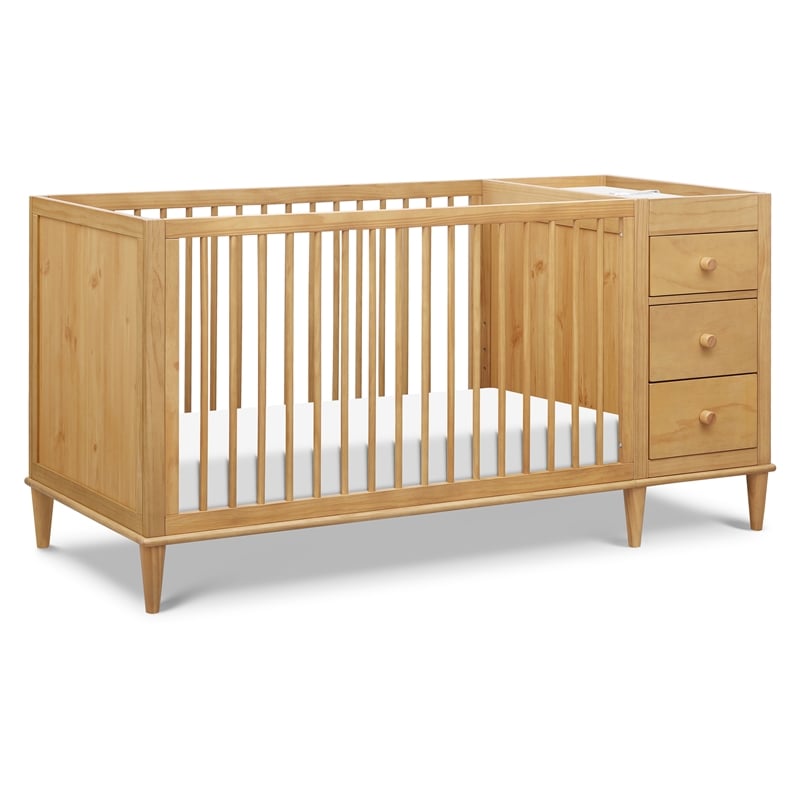 DaVinci Marley 3-in-1 Crib and Changer Combo in Light Brown