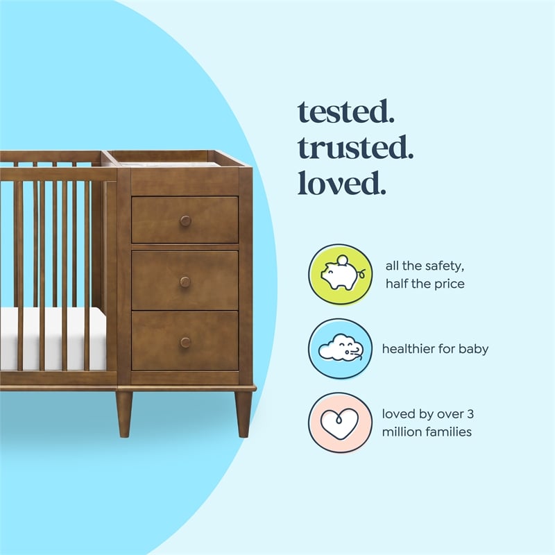 DaVinci Marley 3-in-1 Crib and Changer Combo in Brown