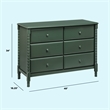 DaVinci Jenny Lind Spindle 6-Drawer Dresser in Green